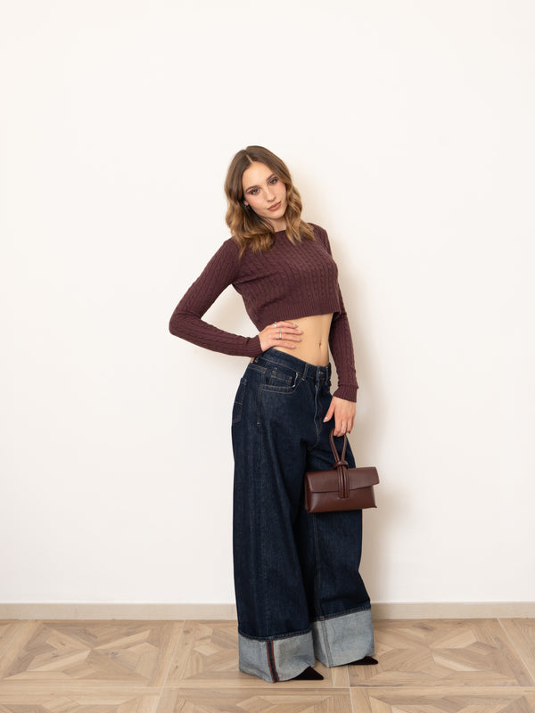 Jeans risvoltone