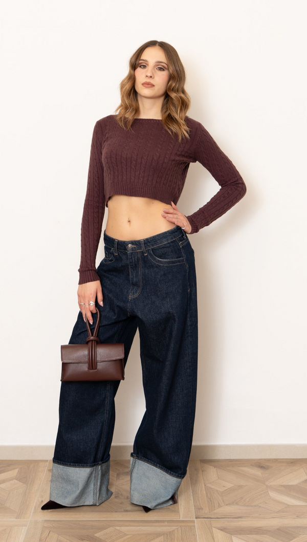 Jeans risvoltone