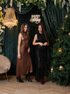 Completo 2 pezzi body con spalline + gonna paillettes