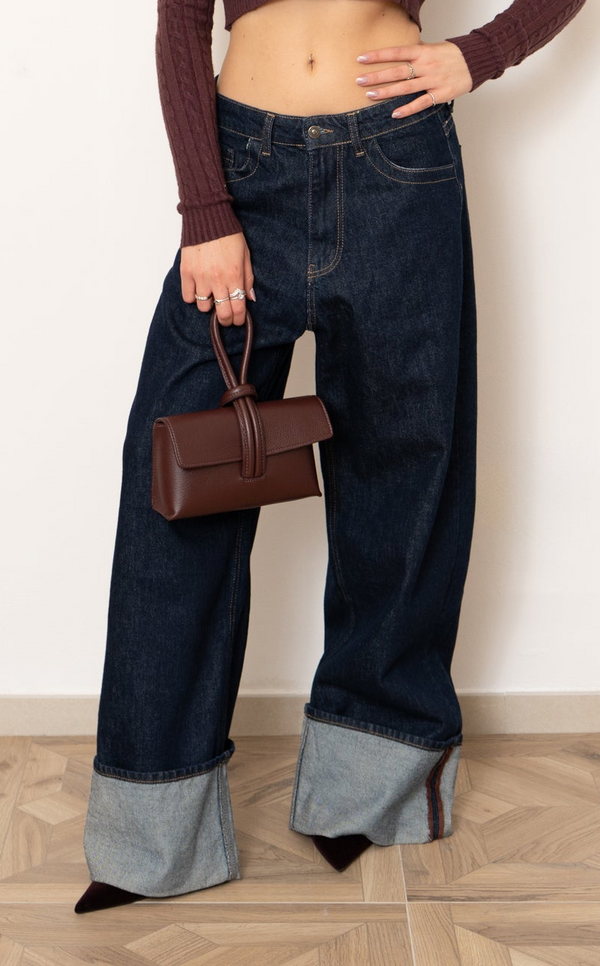 Jeans risvoltone