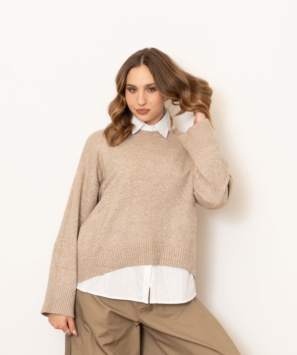 Pull manica larga