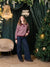 Pull con bottoncini a righe
