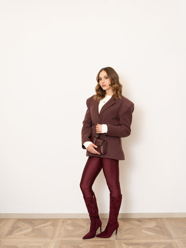 Giacca monopetto spalline