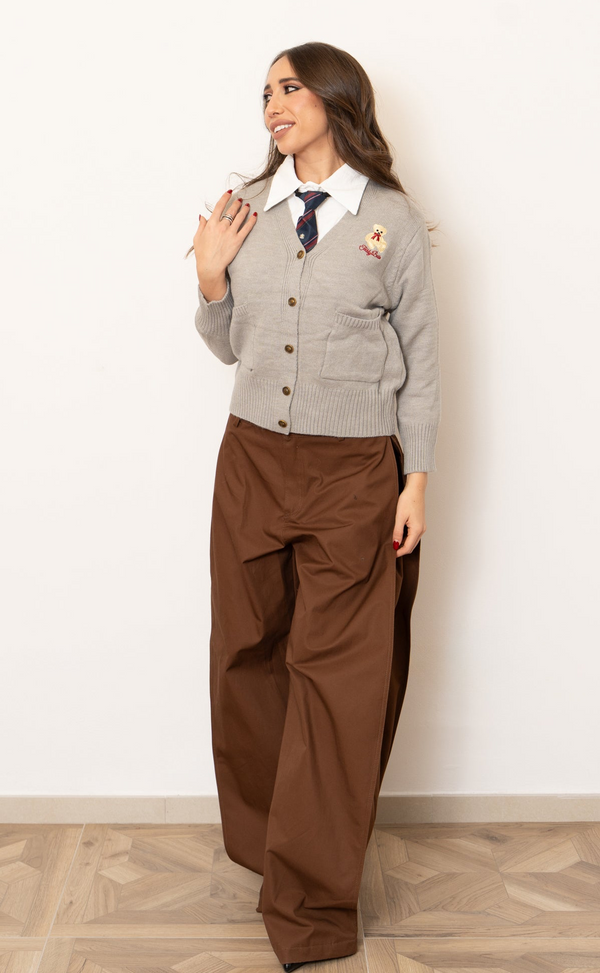 Set con pull, camicia e cravattina