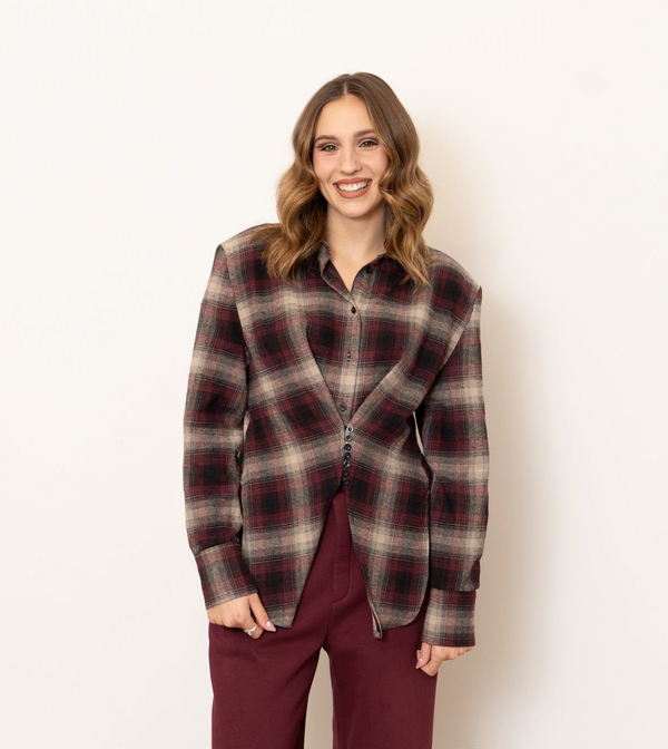 Camicia check con corpetto