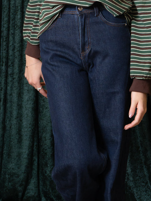 Jeans imbottito a zampa