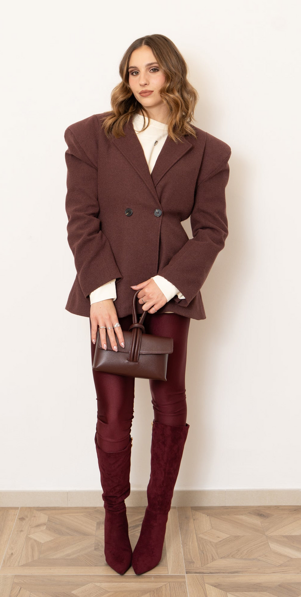 Giacca monopetto spalline