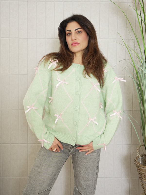 Cardigan fiocchetti